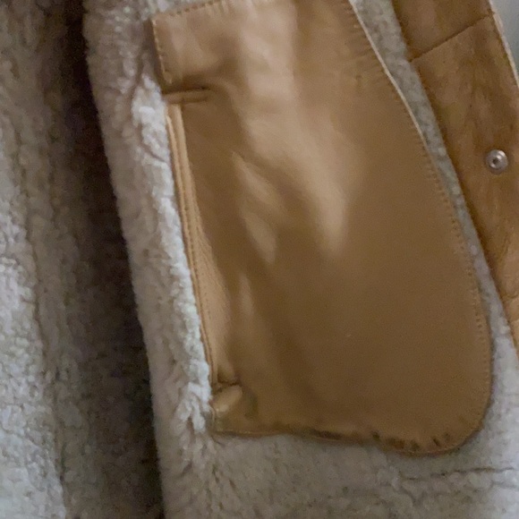 Privilego Tan Shearling Coat - Picture 8 of 16